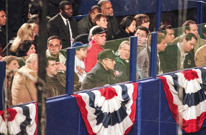 Among the NYC superfans: then-mayor Rudy Giuliani.